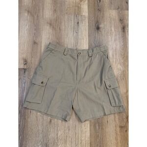 Reebok Golf Mens Cargo Shorts Khaki Tan Size 38 Cotton Blend 7 Inch Inseam